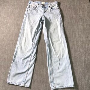 Cotton On Jeans Womens 26 Blue Denim 5 Pockets Light Wash Low Straight Leg